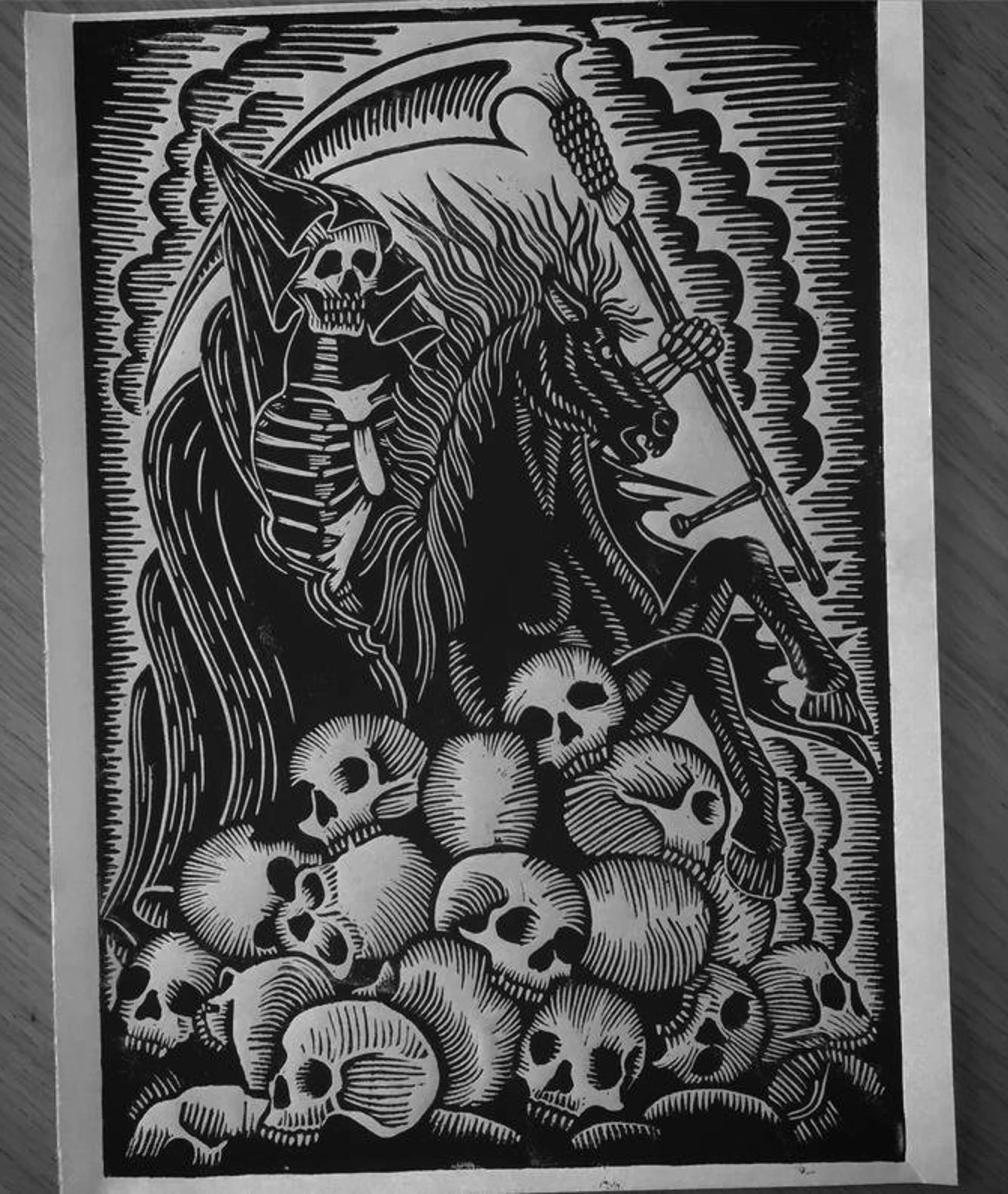 Grim reaper on horseback