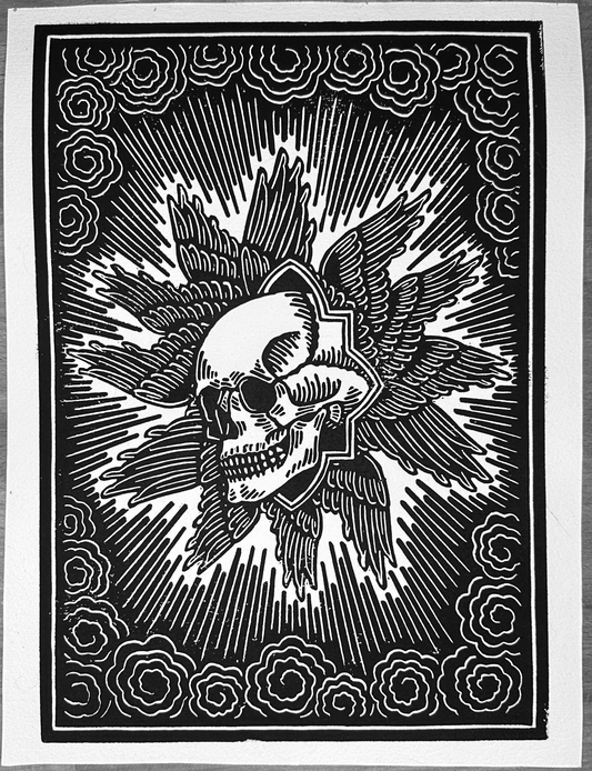 Skull and a bunch of wings